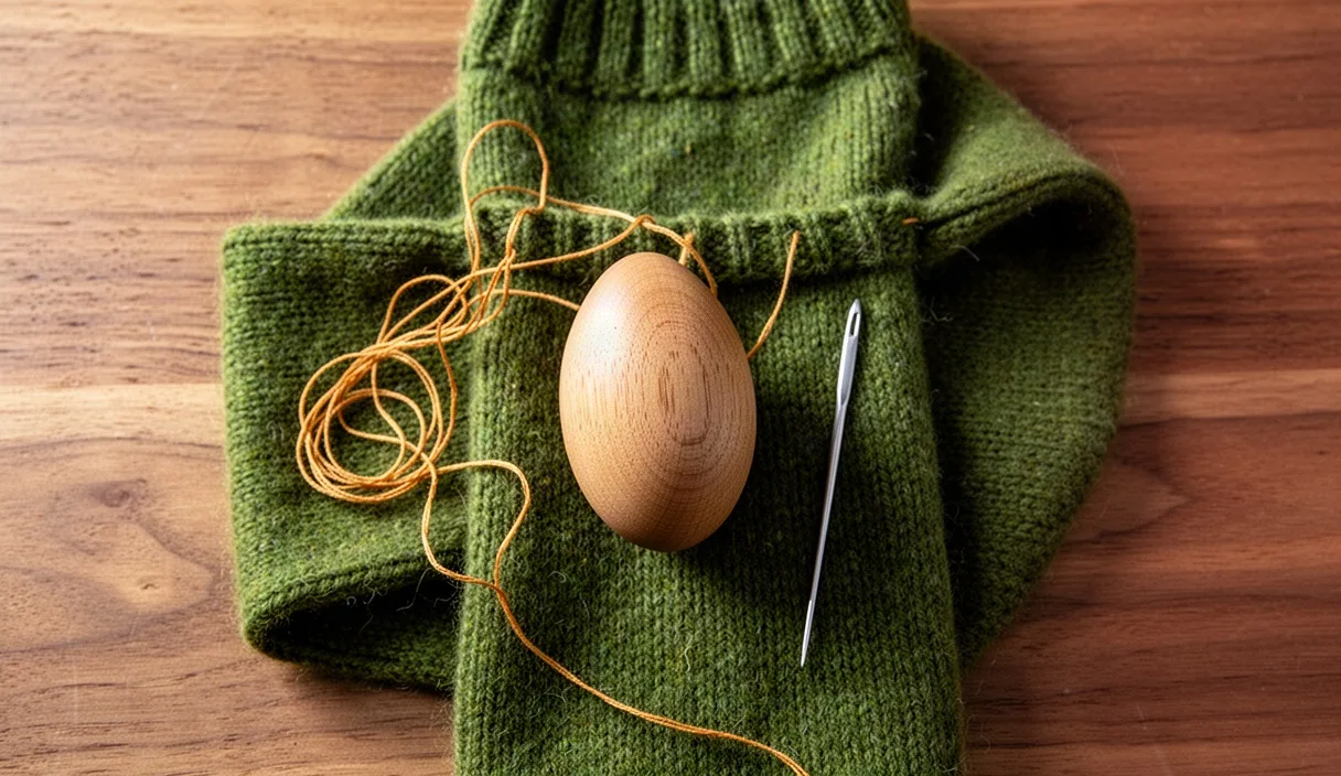 Visible Darning for Wool Sweaters